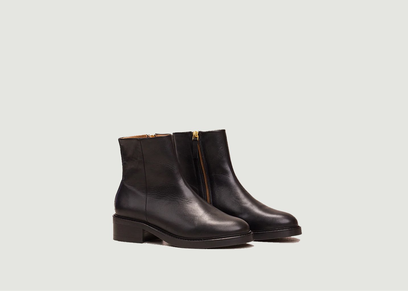 l'exception Bottines en cuir Virginie Noir Odaje ex M.Moustache