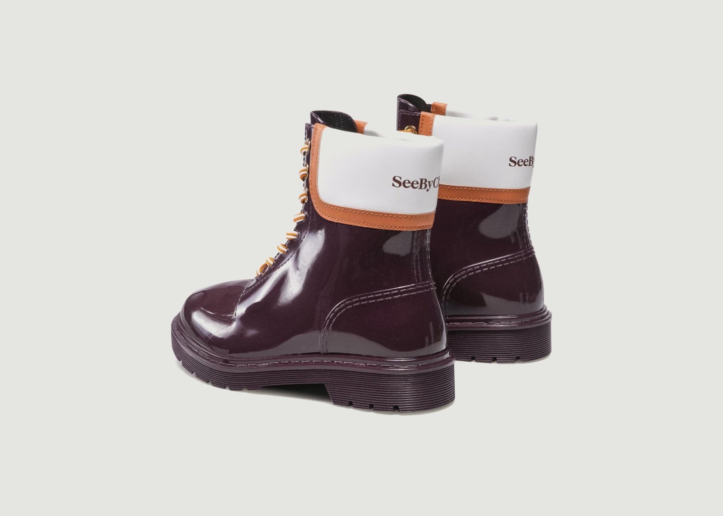 L'exception Bottines Florrie Rouge Foncé See By Chloé
