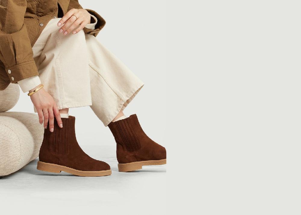L'exception Bottines Isaure Marron Odaje Ex M.Moustache