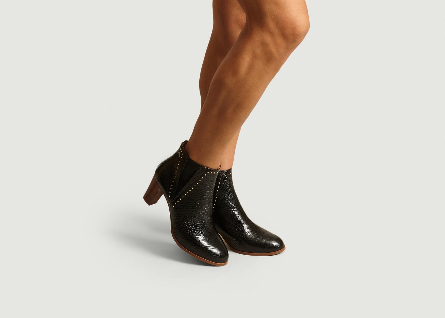 L'exception Bottines Jeanne H Noir Odaje Ex M.Moustache