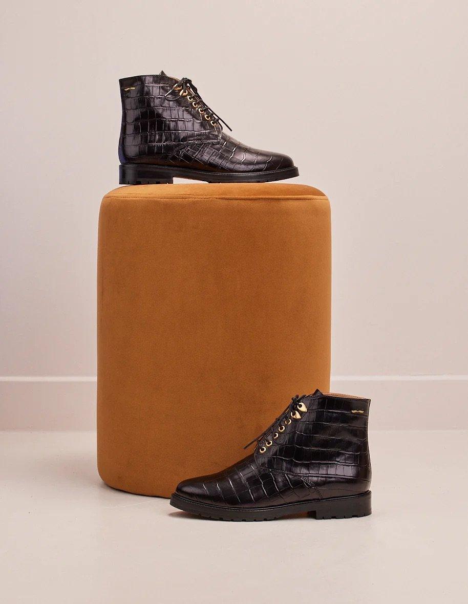 L'exception Bottines Laurène Noir Odaje Ex M.Moustache