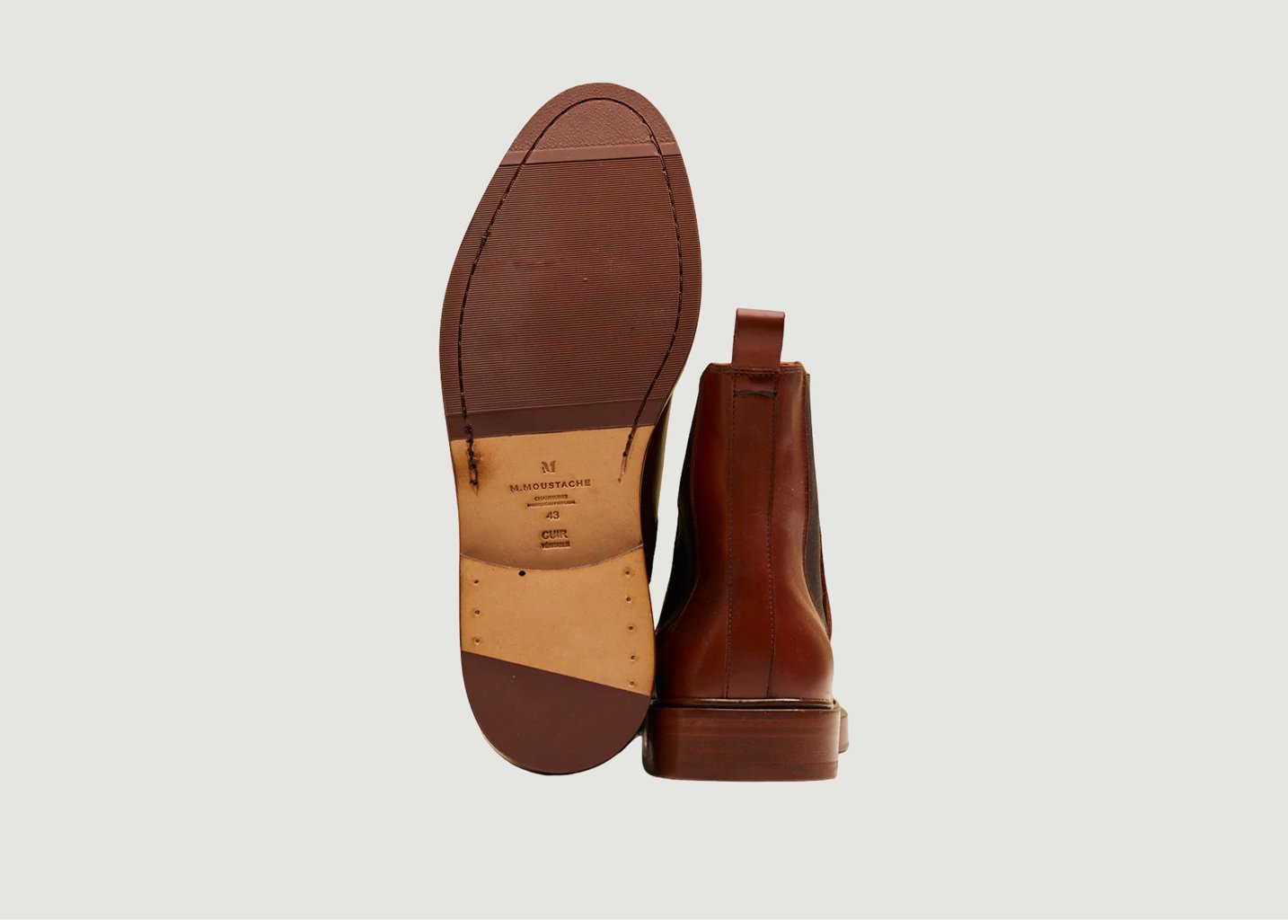 L'exception Bottines Nicolas Cuir Cognac Odaje Ex M.Moustache