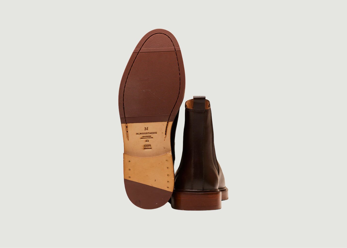 L'exception Bottines Nicolas Cuir Marron Odaje Ex M.Moustache