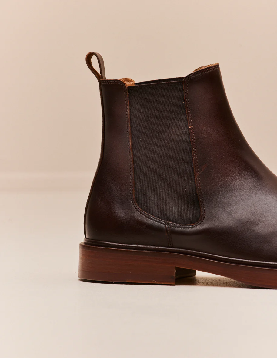 L'exception Bottines Nicolas Cuir Marron Odaje Ex M.Moustache