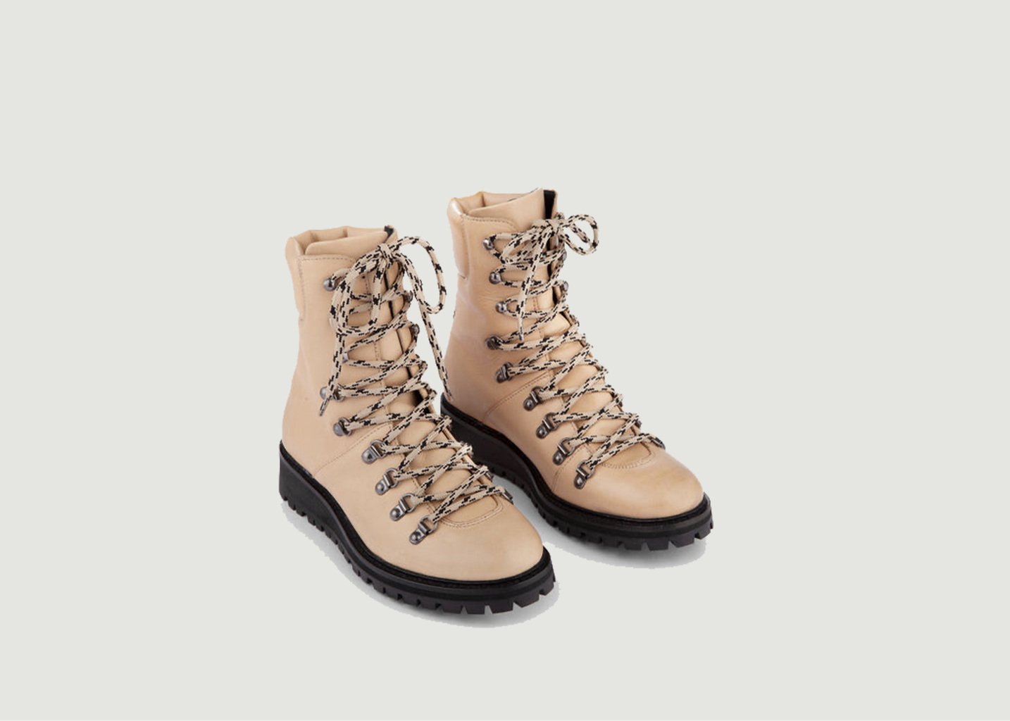 L'exception Bottines Plates à Lacets Alpine Sable Ivylee