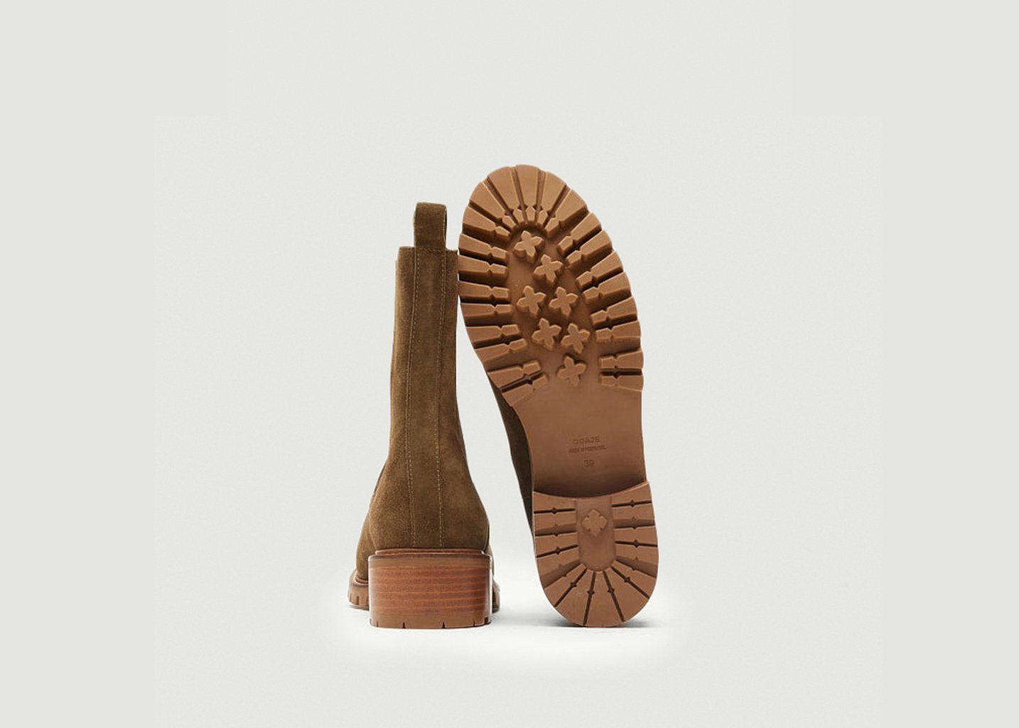 L'exception Bottines Plates Dorianne Khaki Odaje Ex M.Moustache