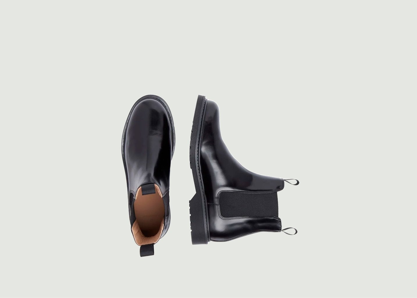 L'exception Bottines Plates Marielle Noir Odaje Ex M.Moustache