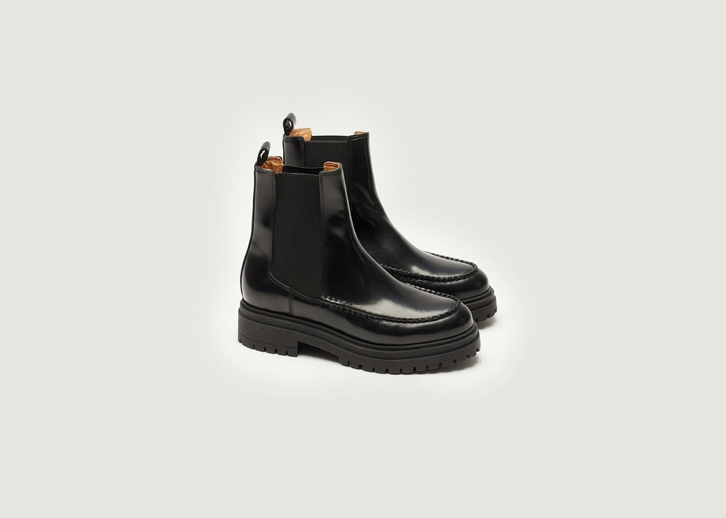 L'exception Bottines Prune Noir Odaje Ex M.Moustache