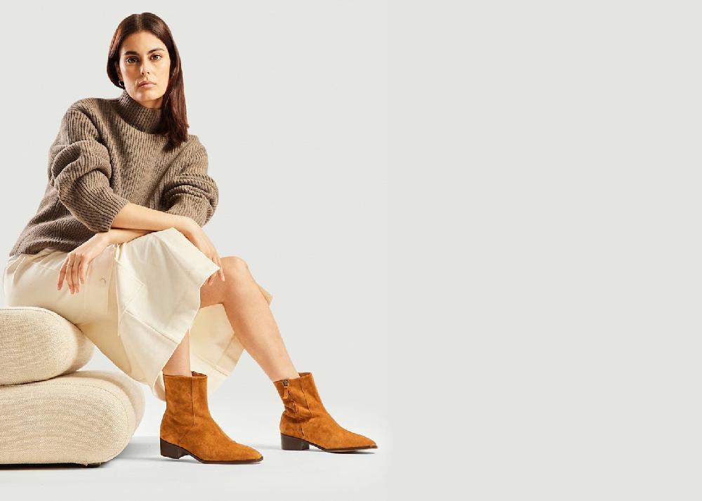 L'exception Bottines Sybille Camel Odaje Ex M.Moustache
