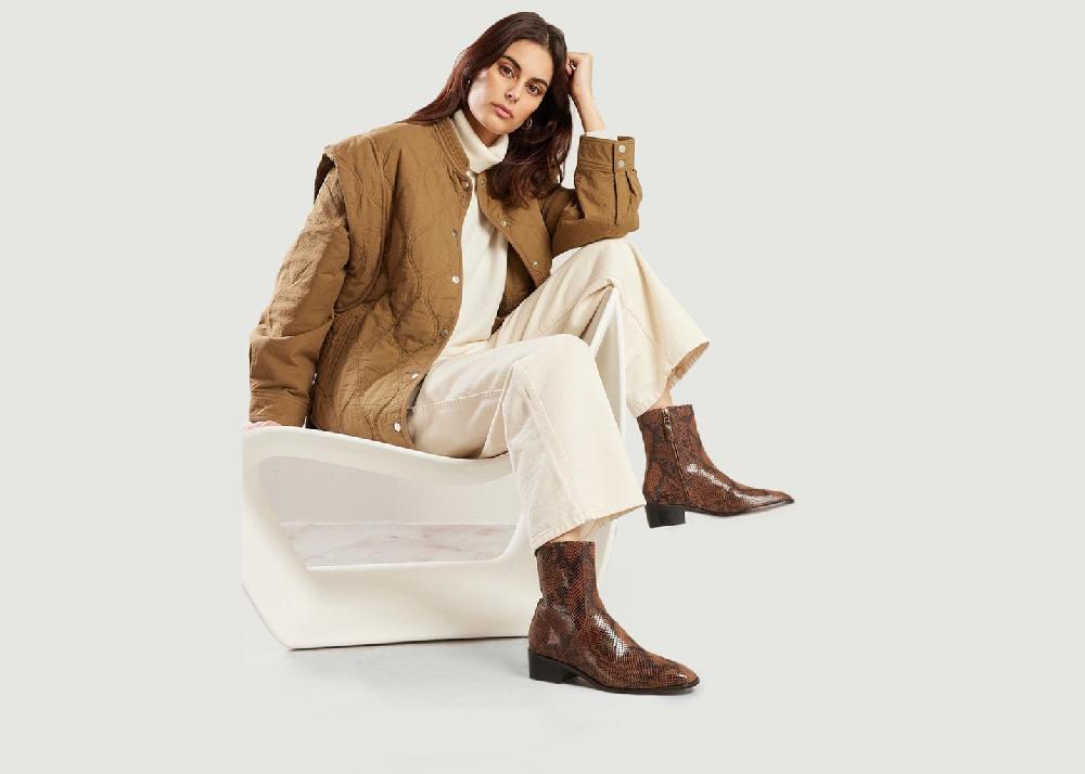 L'exception Bottines Sybille Marron Odaje Ex M.Moustache