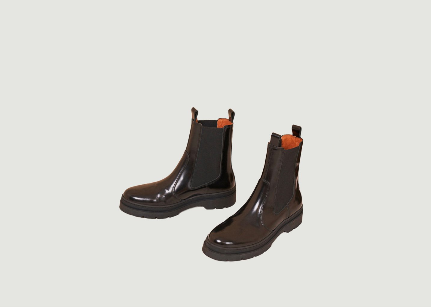 l'exception Bottines Thomas cuir box Noir Odaje ex M.Moustache