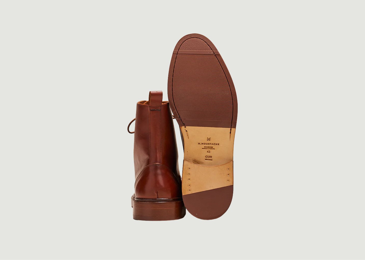 L'exception Bottines Timothée Cuir Cognac Odaje Ex M.Moustache
