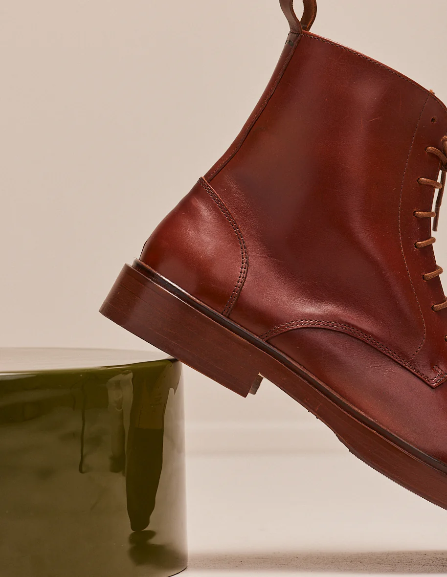 L'exception Bottines Timothée Cuir Cognac Odaje Ex M.Moustache