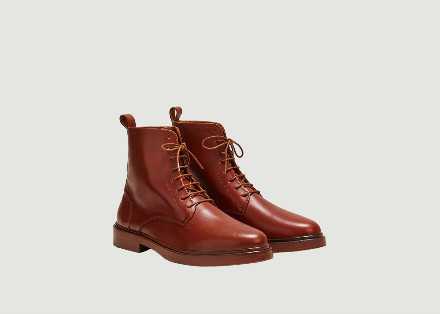 l'exception Bottines Timothée cuir Cognac Odaje ex M.Moustache