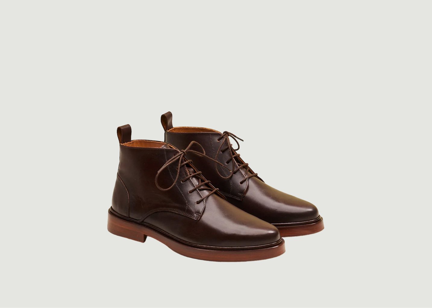 l'exception Bottines Timothée cuir Marron Odaje ex M.Moustache