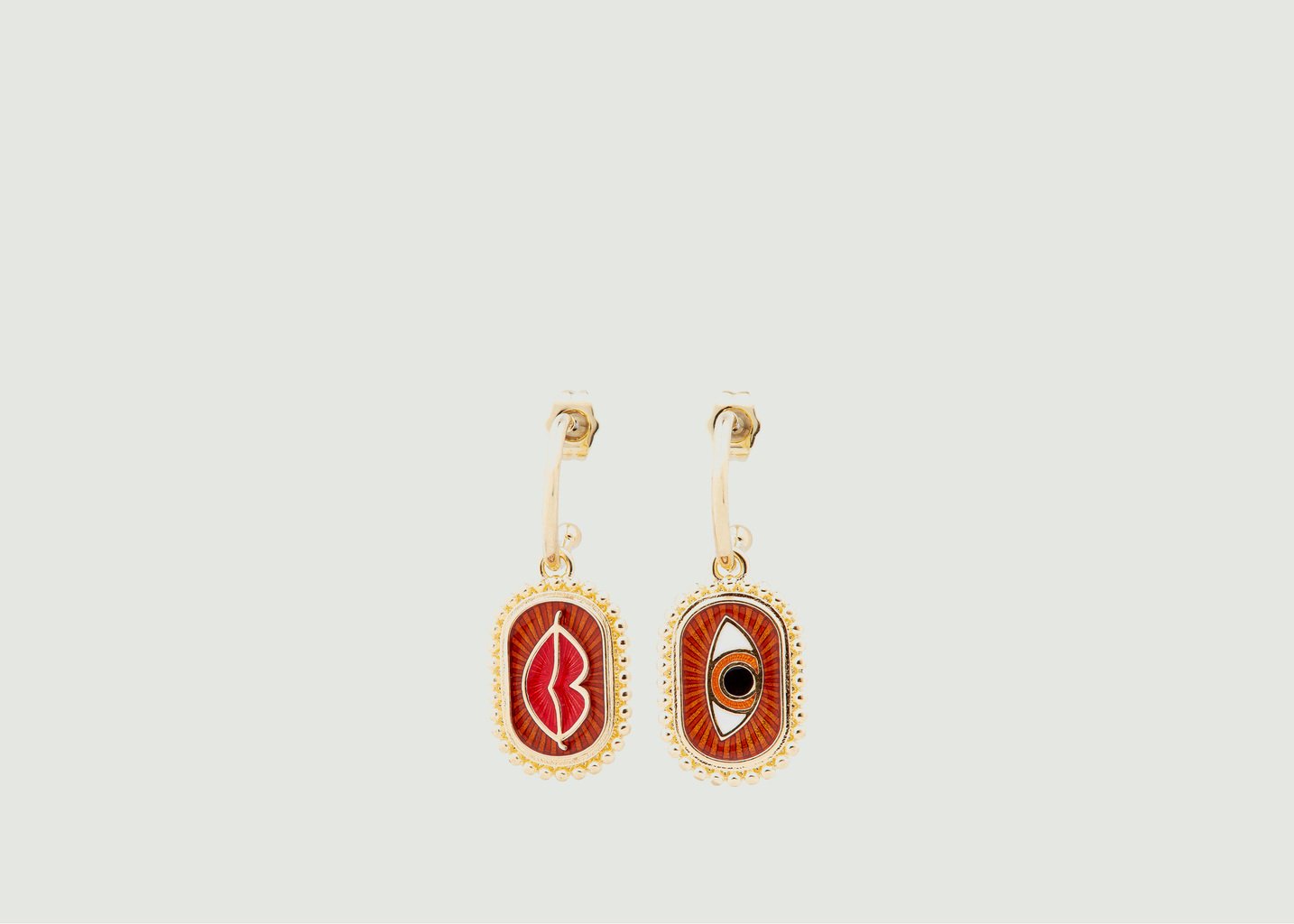 l'exception Boucle d'oreille Art Divinatoire Marron Les Néréides