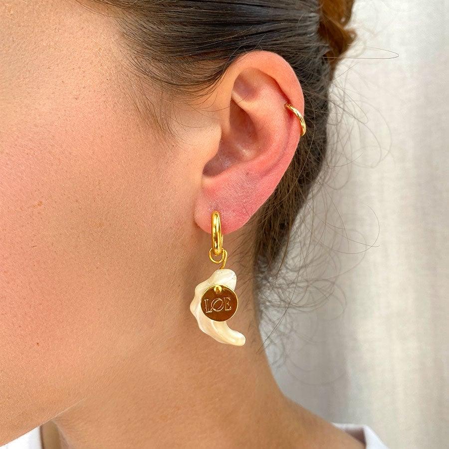 L'exception Boucle D'oreille Mother Of Pearl Or LOE