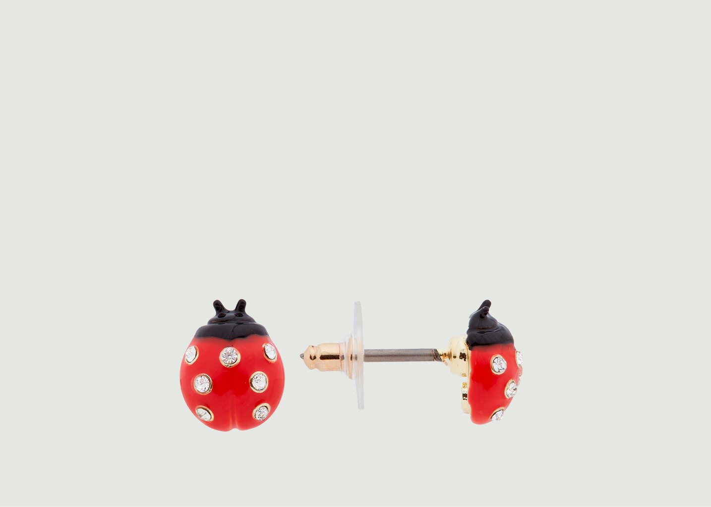 L'exception Boucle D'oreilles Coccinelle Rouge Les Néréides