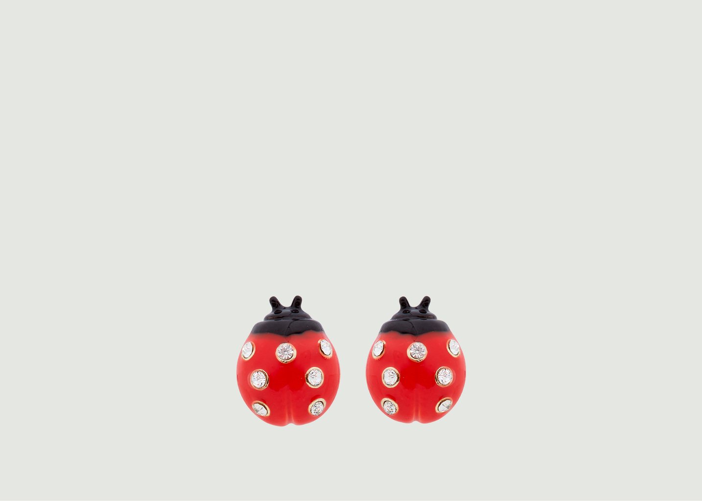l'exception Boucle d'oreilles coccinelle Rouge Les Néréides