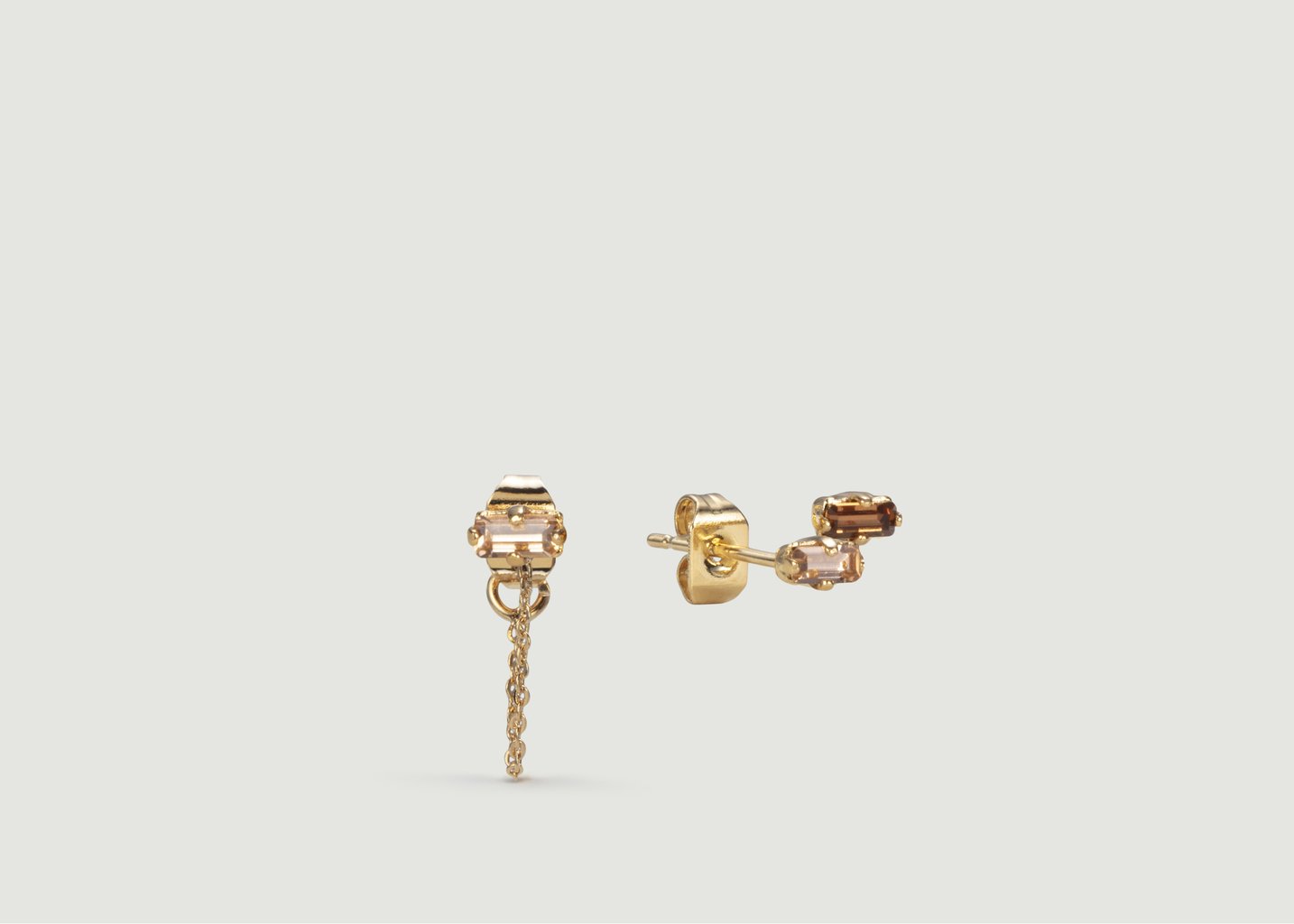 l'exception Boucles d'oreilles asymétriques Blaise Or April Please
