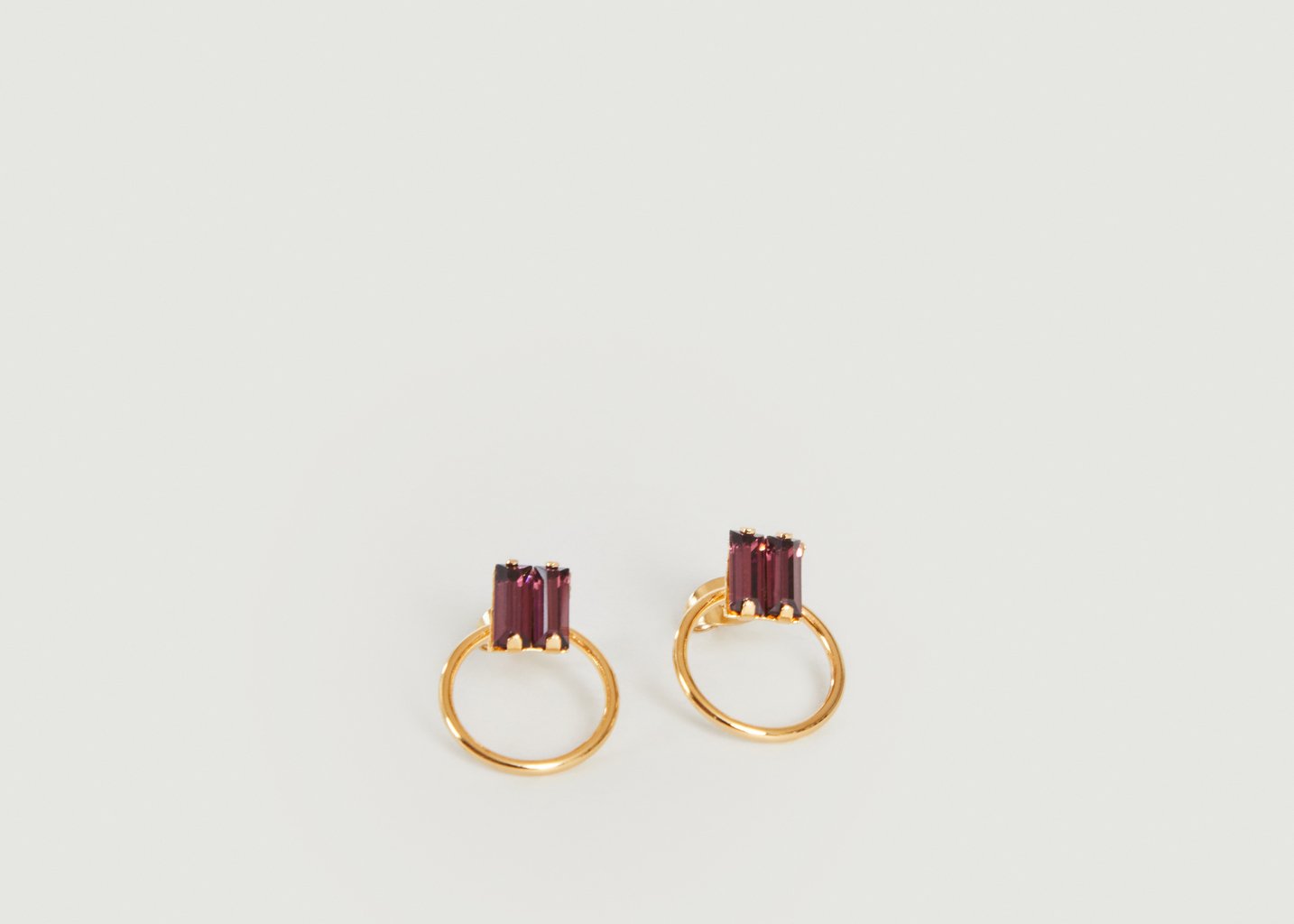 L'exception Boucles D'oreilles Avec Cristaux Swarovski Zazie Small Violet Medecine Douce