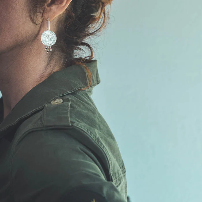 L'exception Boucles D'oreilles Chamaerops Argent Maison Vanité
