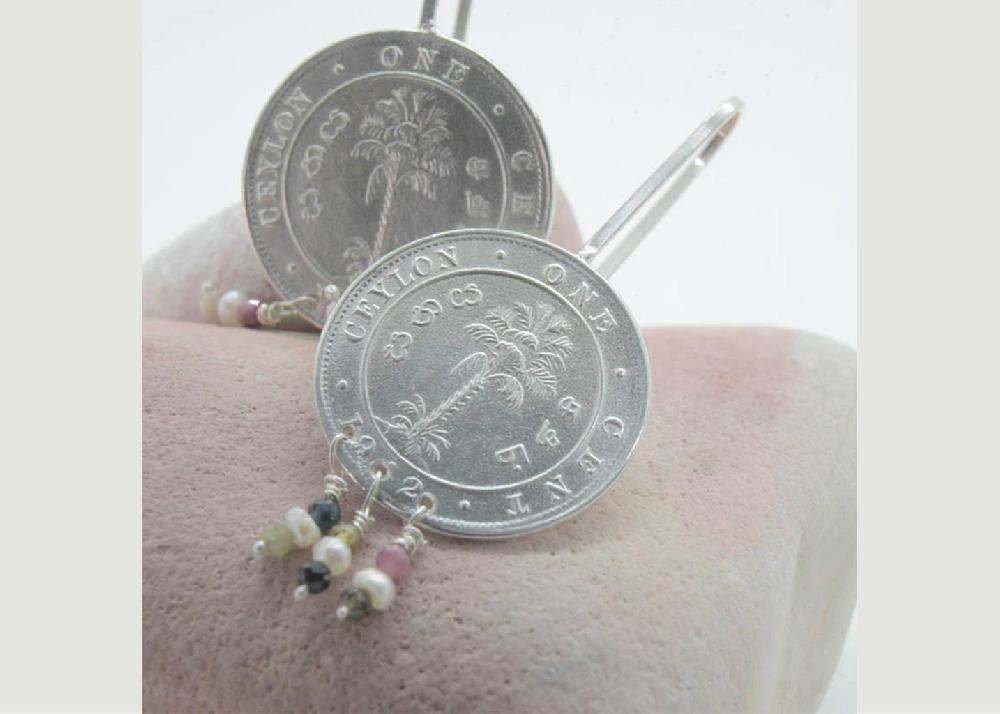 l'exception Boucles d'oreilles Chamaerops Argent Maison Vanité