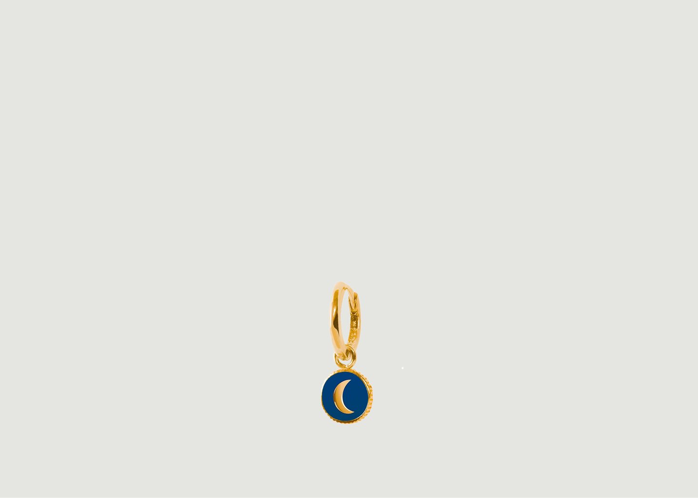 L'exception Boucles D'oreilles Créoles Cosmiques Bleues Dorées Or Wilhelmina Garcia