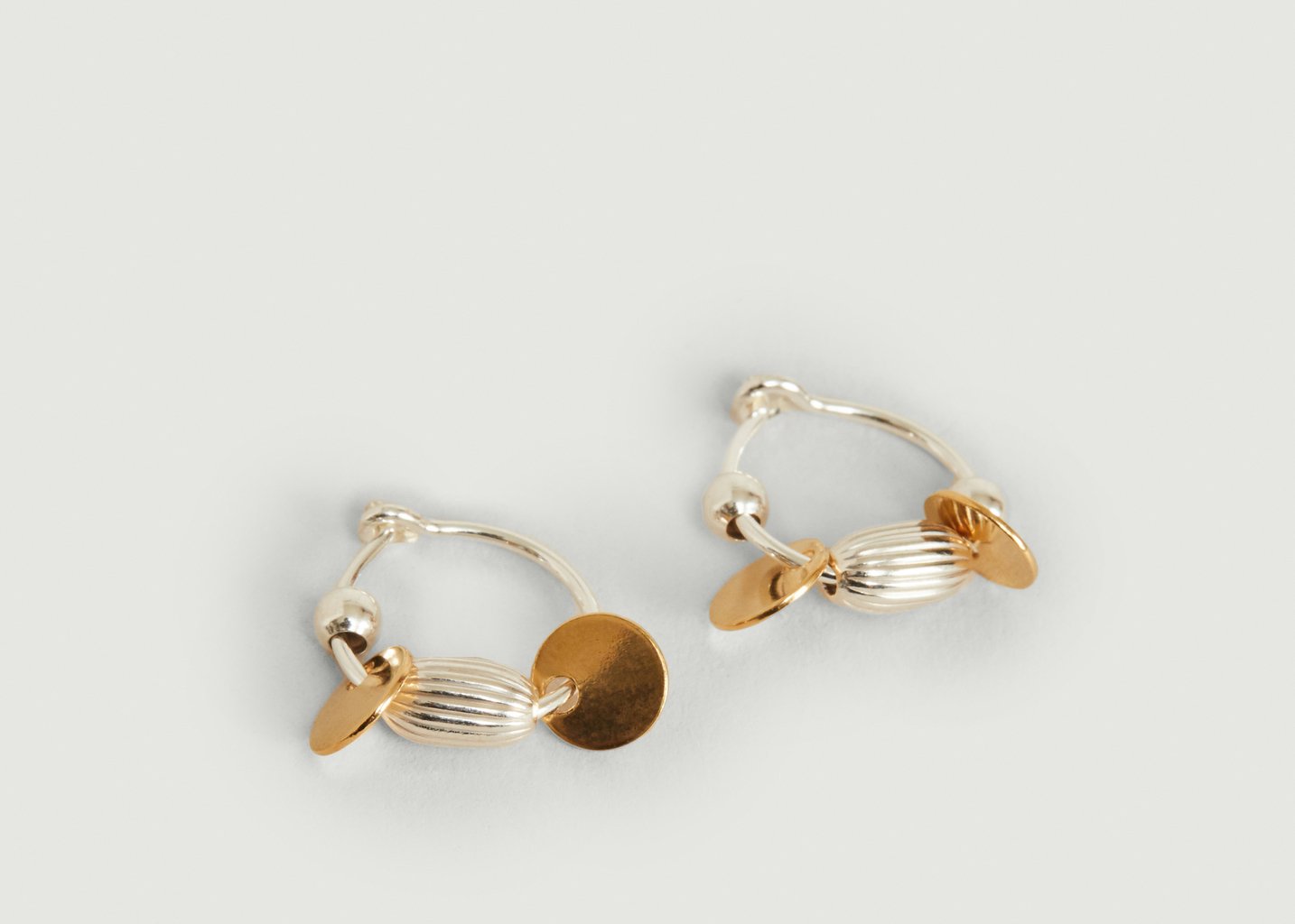 L'exception Boucles D'oreilles Créoles Vermeil Et Argent Louise Vermeil Par Coeur Paris