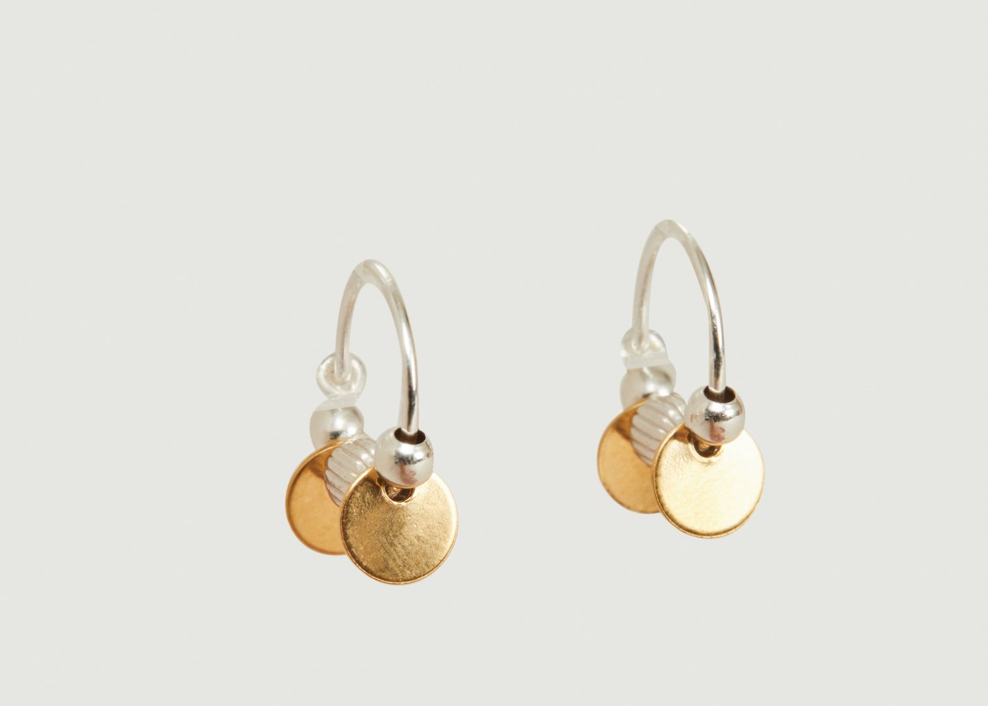 l'exception Boucles d'oreilles créoles vermeil et argent Louise Vermeil Par Coeur Paris