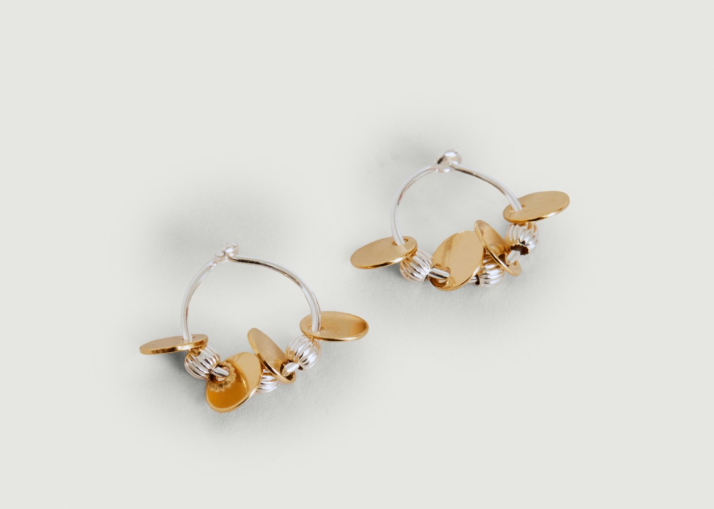 L'exception Boucles D'oreilles Créoles Vermeil Et Argent Thelma Vermeil Par Coeur Paris