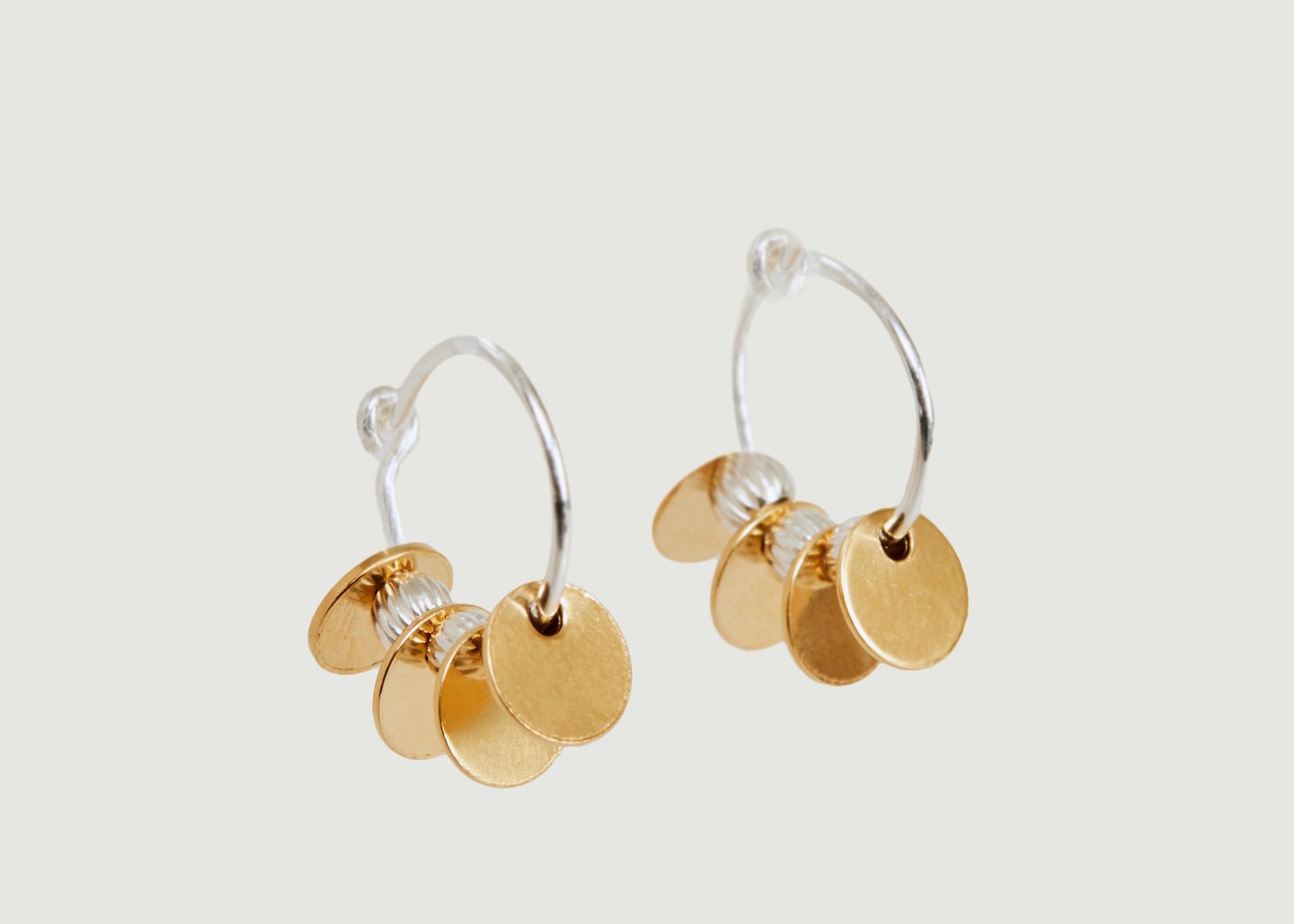 l'exception Boucles d'oreilles créoles vermeil et argent Thelma Vermeil Par Coeur Paris