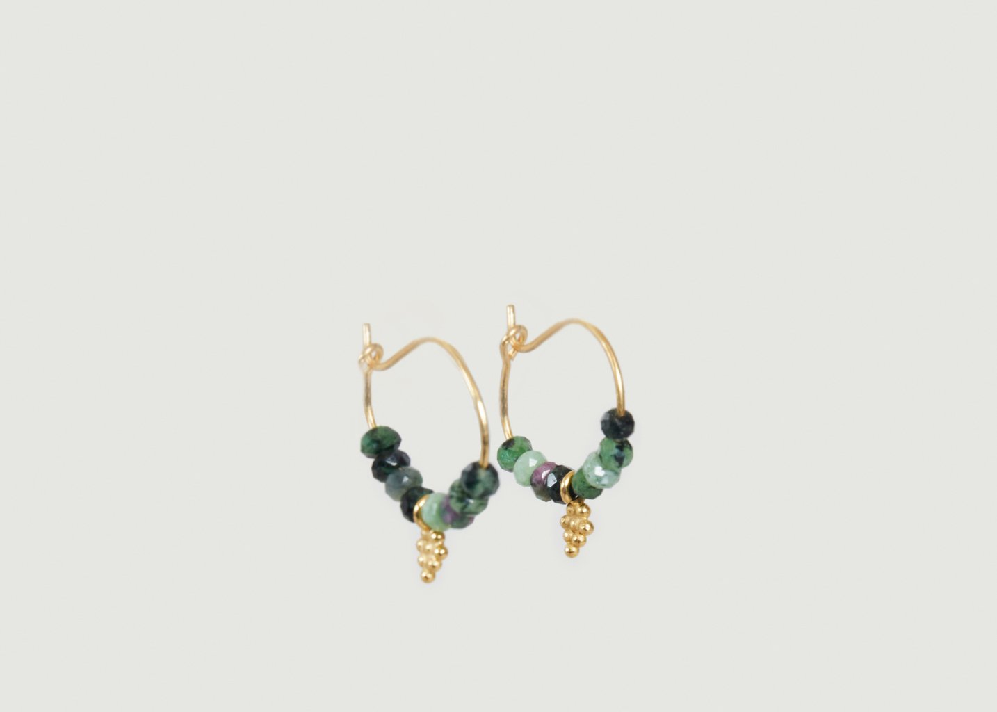 l'exception Boucles d'oreilles Jaipur Vert Wildstone Paris