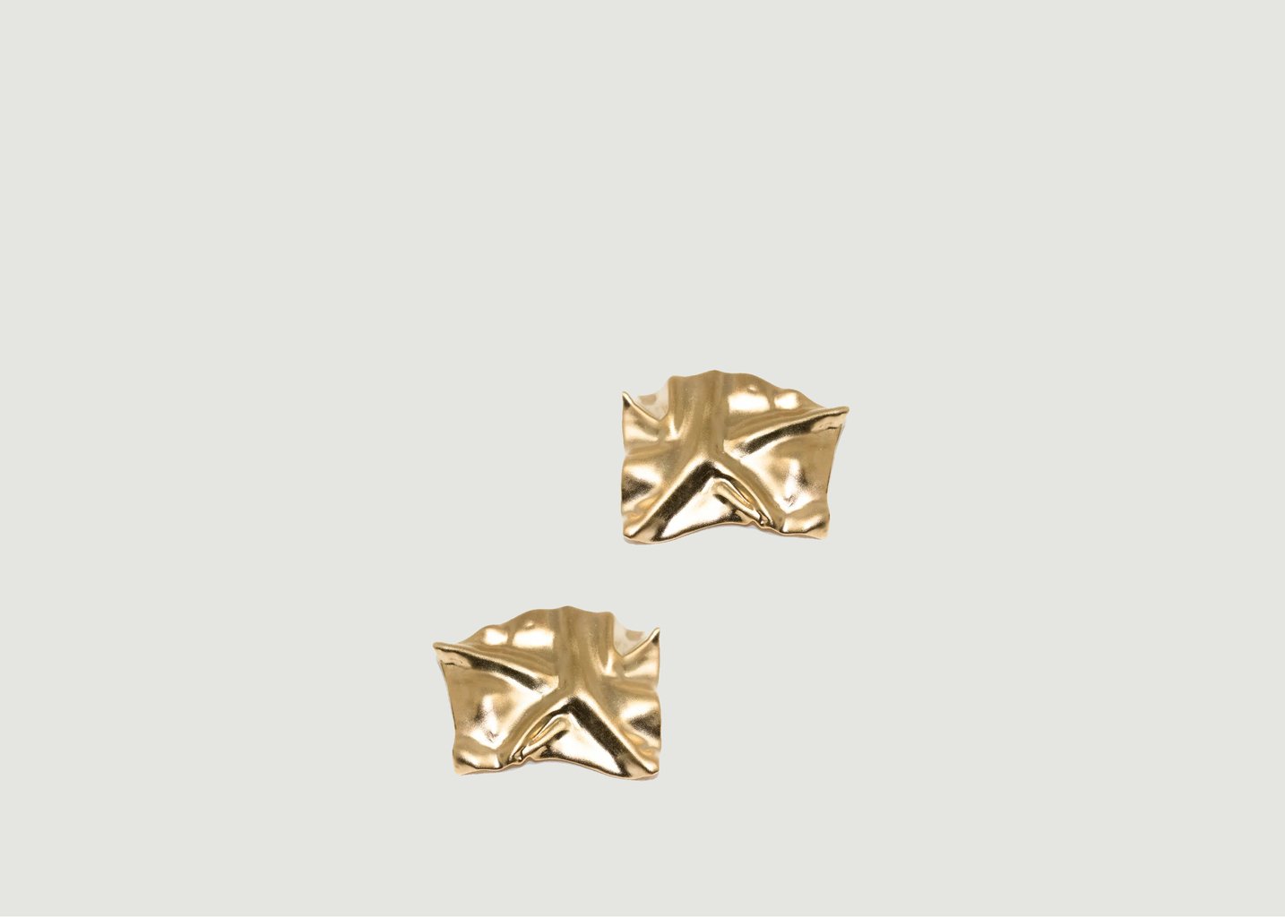 l'exception Boucles d'oreilles les Froissées Or Gamme Blanche