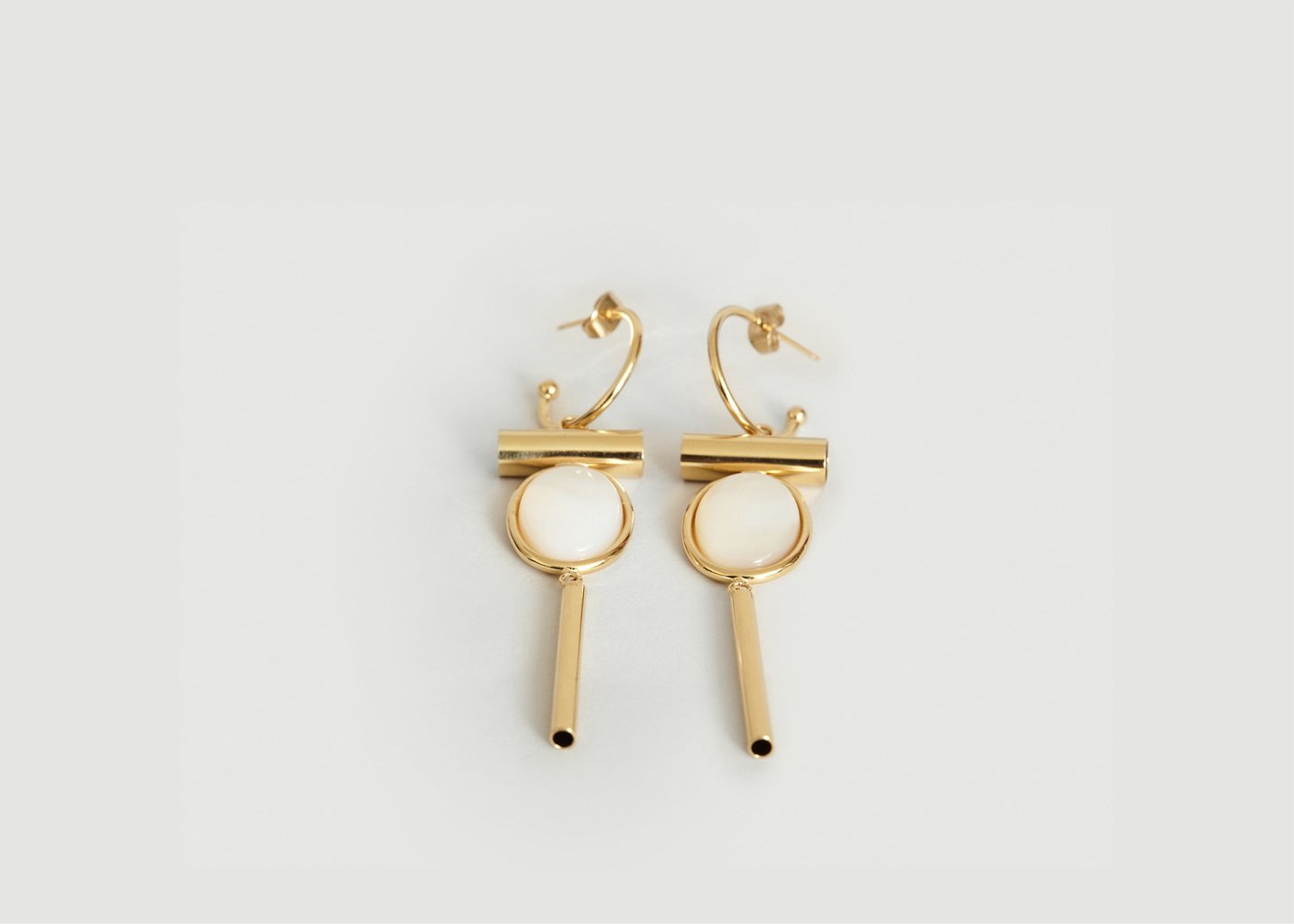 L'exception Boucles D'Oreilles Mumbaï Blanc Medecine Douce