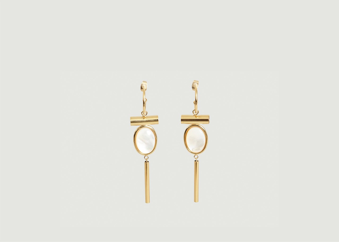 l'exception Boucles d'Oreilles Mumbaï Blanc Medecine Douce