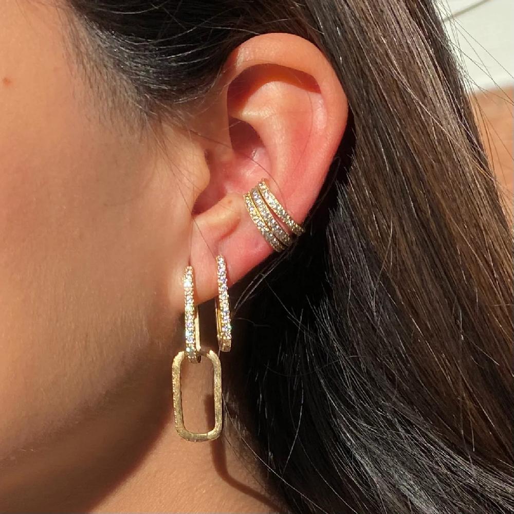 L'exception Boucles D'oreilles Ovales En Cristal Or Wilhelmina Garcia
