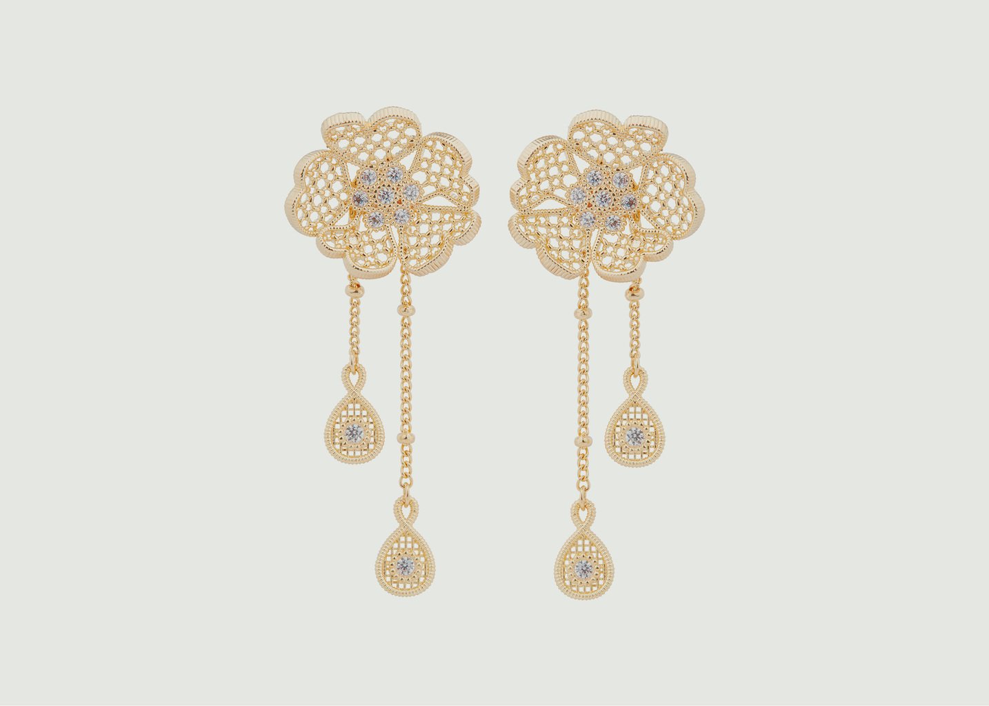 l'exception Boucles d'oreilles pendantes Fil d'Or Or Les Néréides