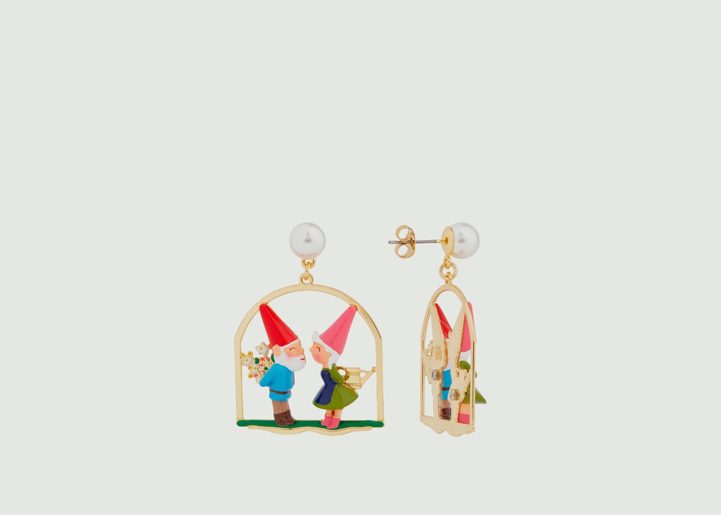 L'exception Boucles D'oreilles Pendantes Nains De Jardin Champimignon Multicolore N2