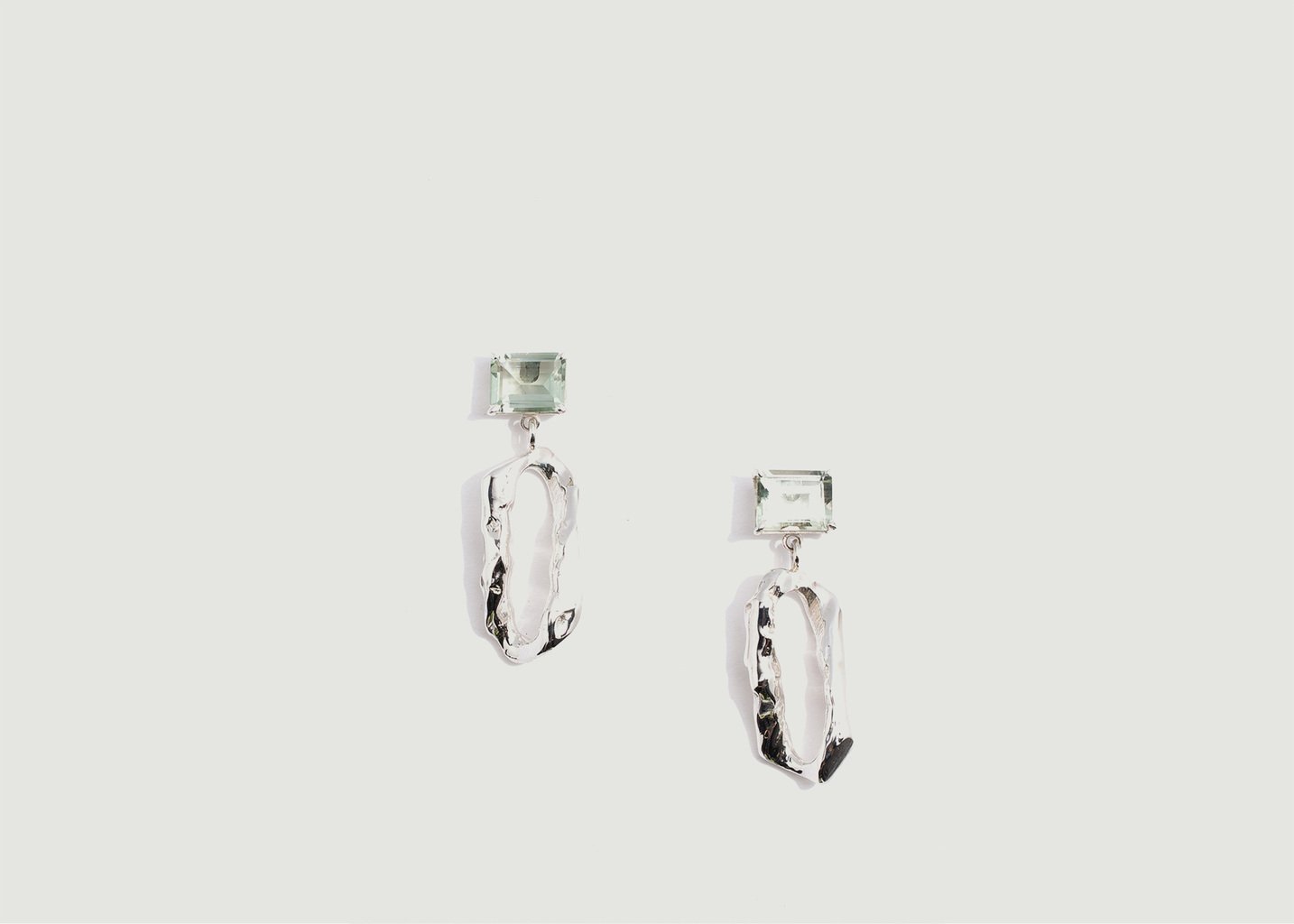 l'exception Boucles d'oreilles pendantes Terra Gem Amethyst Argent FARIS