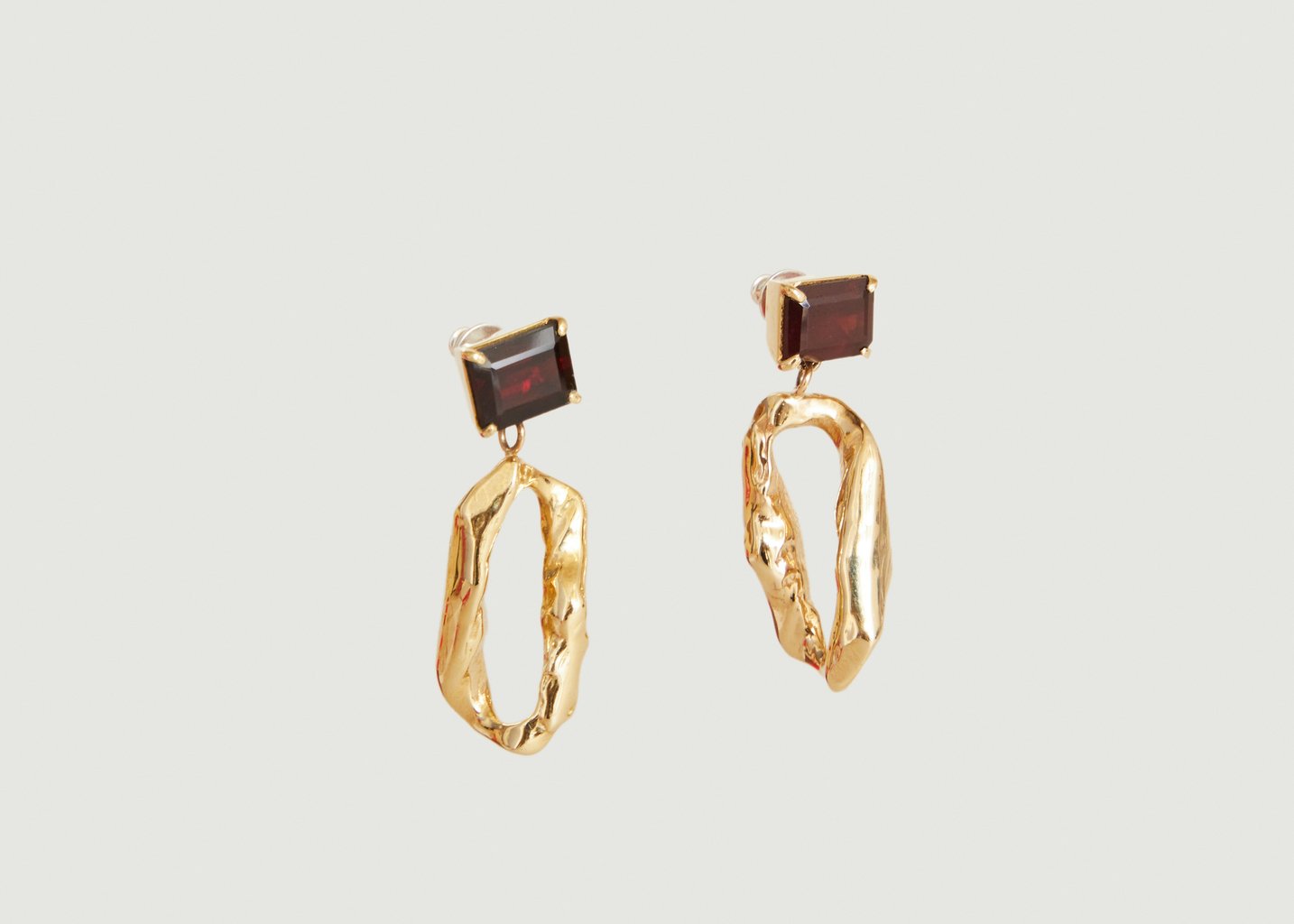 l'exception Boucles d'oreilles pendantes Terra Gem Garnet Or FARIS