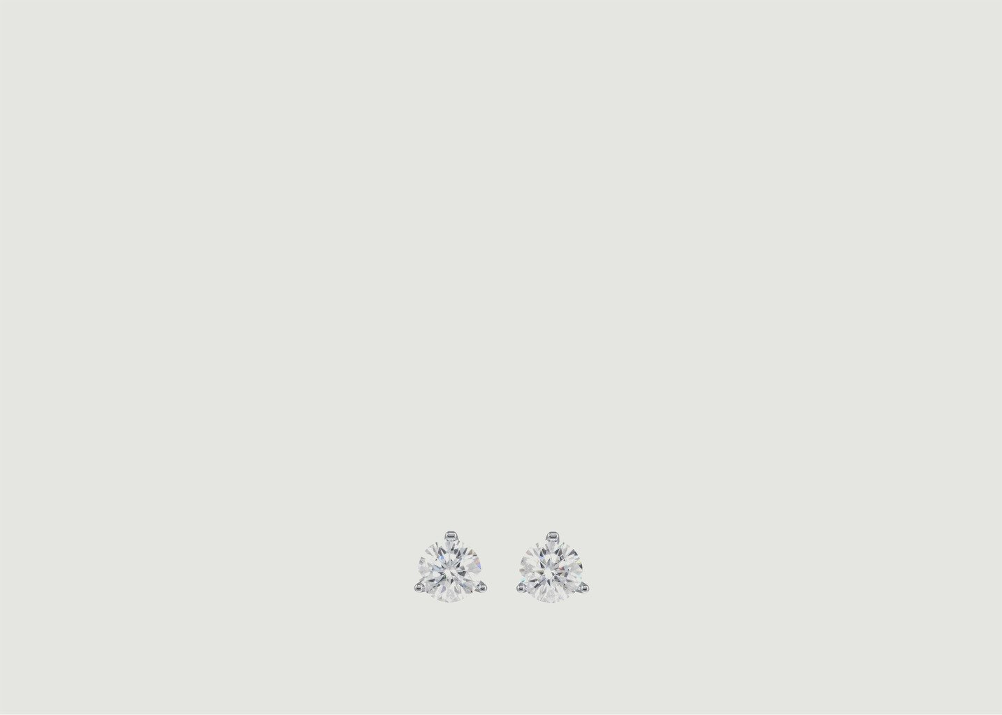 l'exception Boucles d'oreilles Pur.e 0.25ct en or blanc 18ct recyclé Or Blanc Loyal.e Paris