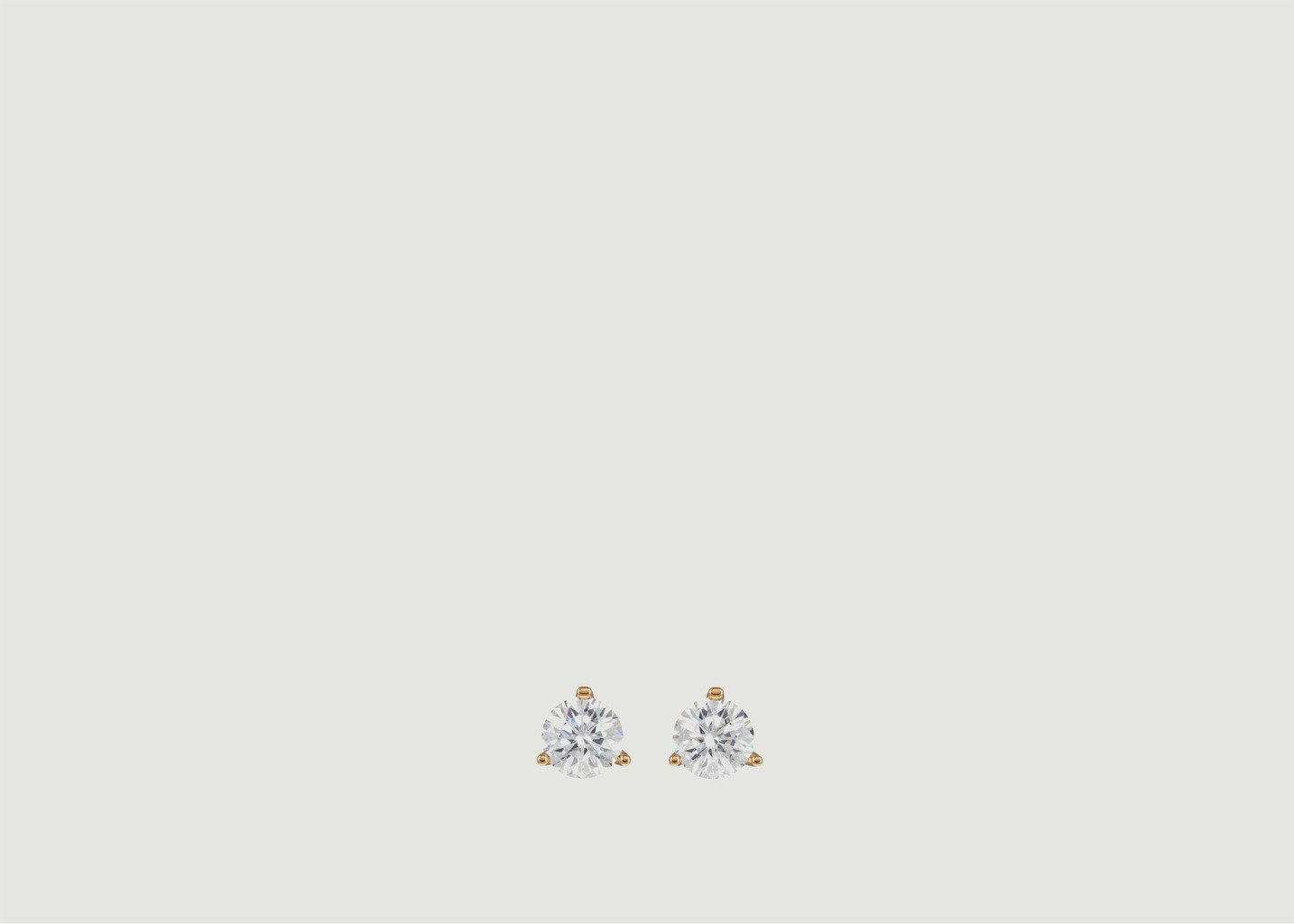 l'exception Boucles d'oreilles Pur.e 0.25ct en or jaune 18ct recyclé Or Loyal.e Paris