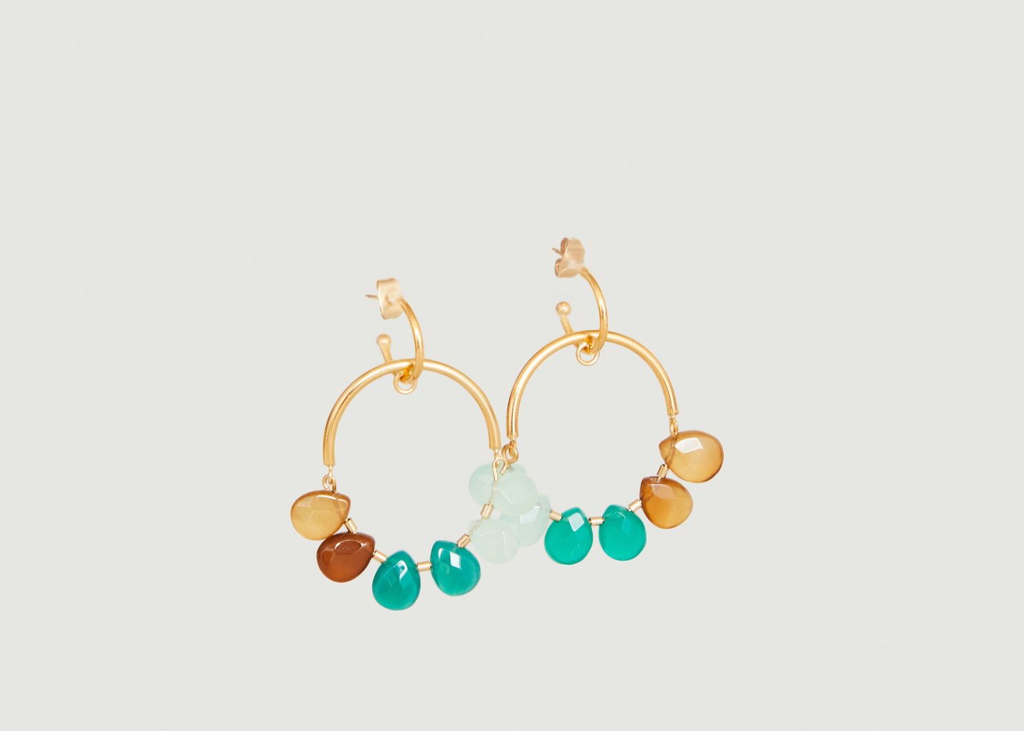 L'exception Boucles D'oreilles Yacinthe Medium Agate Medecine Douce