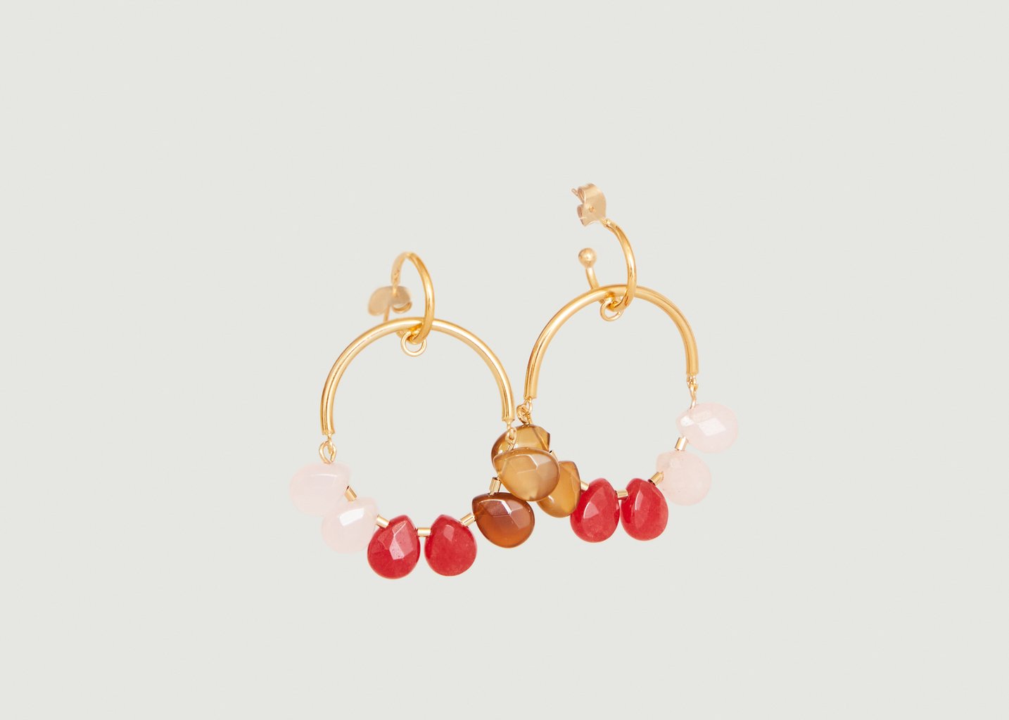 L'exception Boucles D'oreilles Yacinthe Medium Rouge Medecine Douce