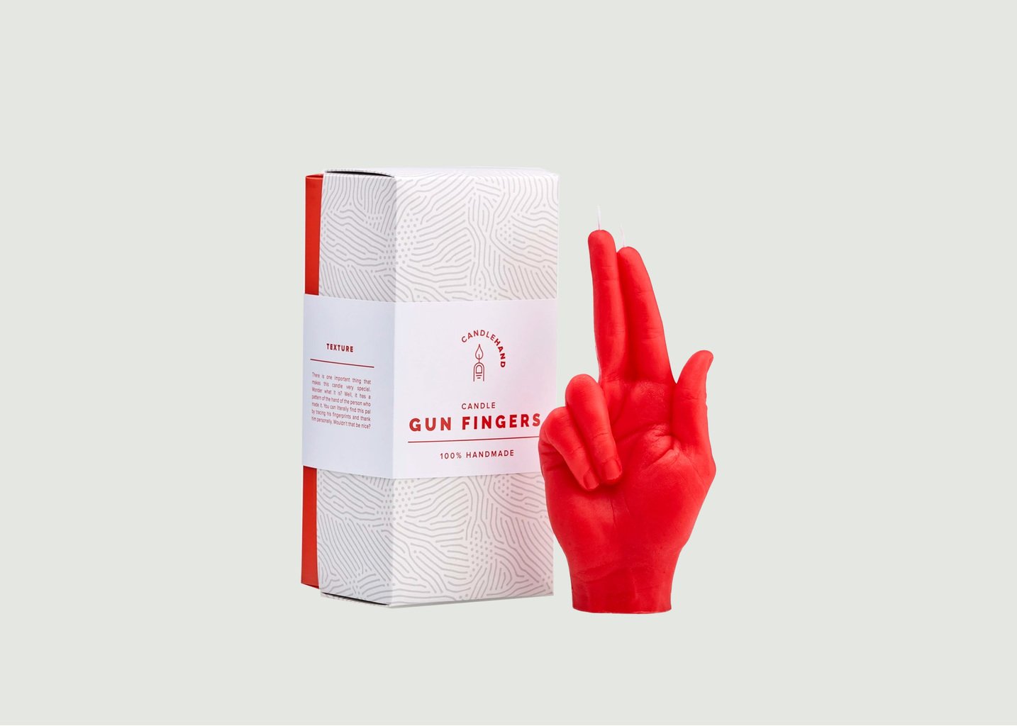 L'exception Bougie Doigts D'arme À Feu Rouge Candle Hand