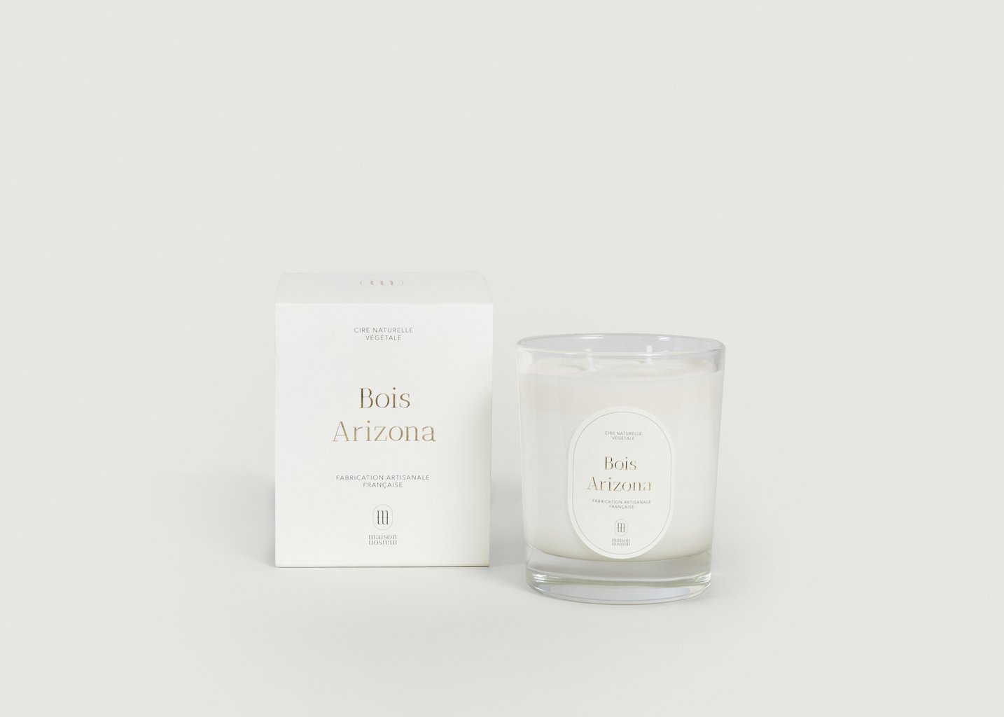 L'exception Bougie Parfumée Bois Arizona 220g Blanc Maison Maison Paris