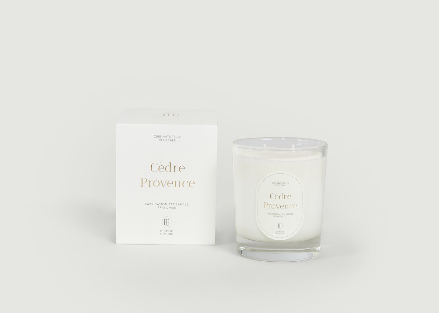 L'exception Bougie Parfumée Cedre Provence 220g Blanc Maison Maison Paris