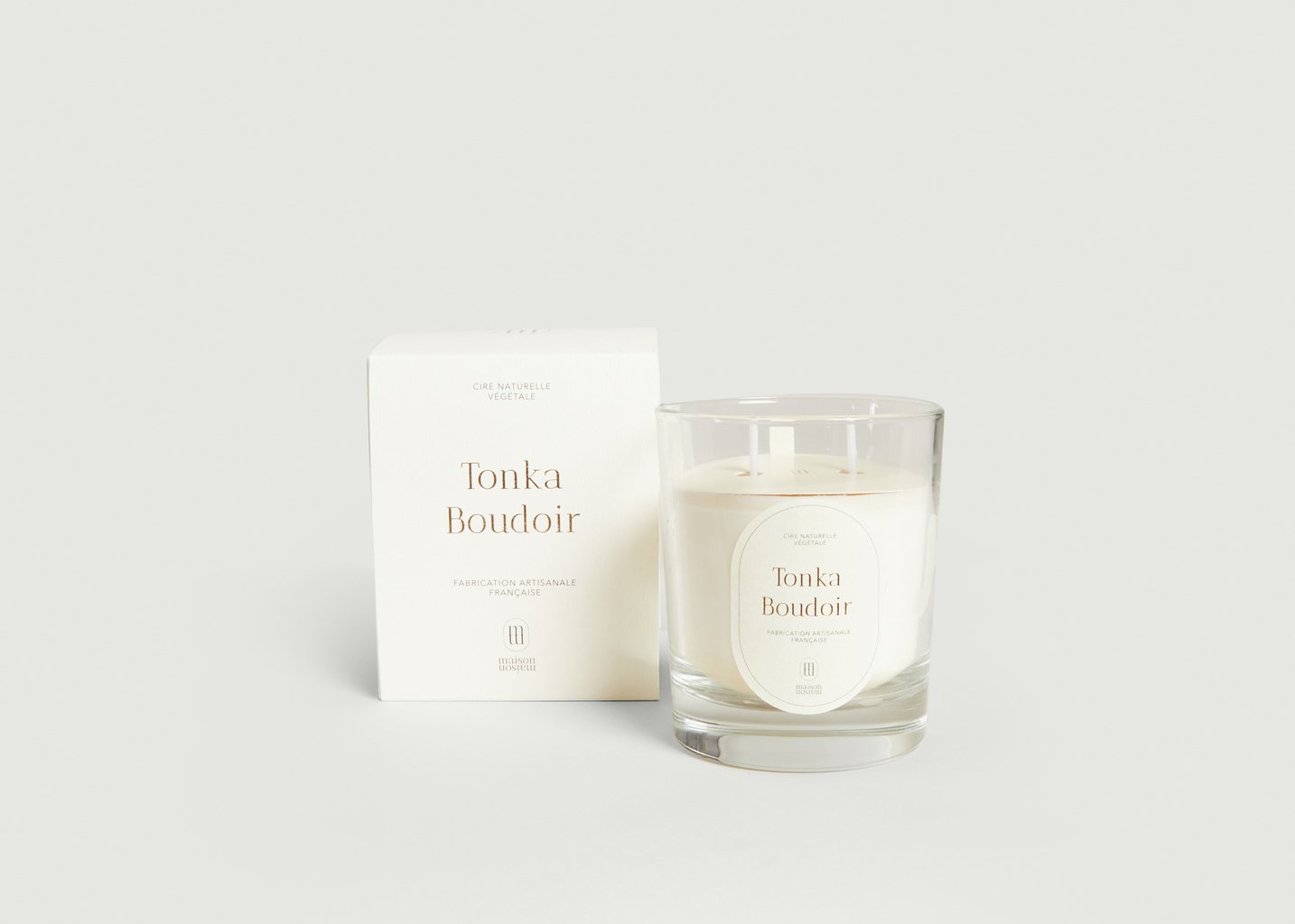 L'exception Bougie Parfumée Tonka Boudoir 220g Blanc Maison Maison Paris
