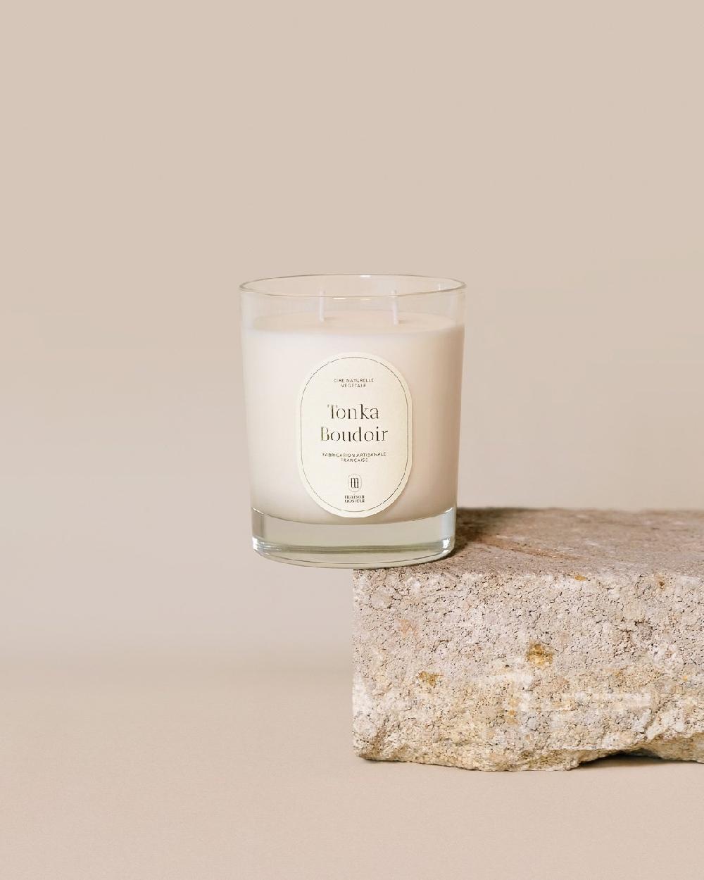 L'exception Bougie Parfumée Tonka Boudoir 220g Blanc Maison Maison Paris